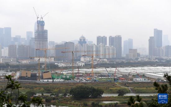 这是1月23日拍摄的建设中的河套深港科技创新合作区香港园区。