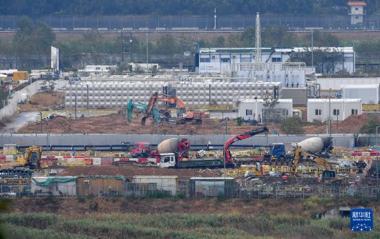 这是1月23日拍摄的建设中的河套深港科技创新合作区香港园区。