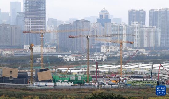 这是1月23日拍摄的建设中的河套深港科技创新合作区香港园区。
